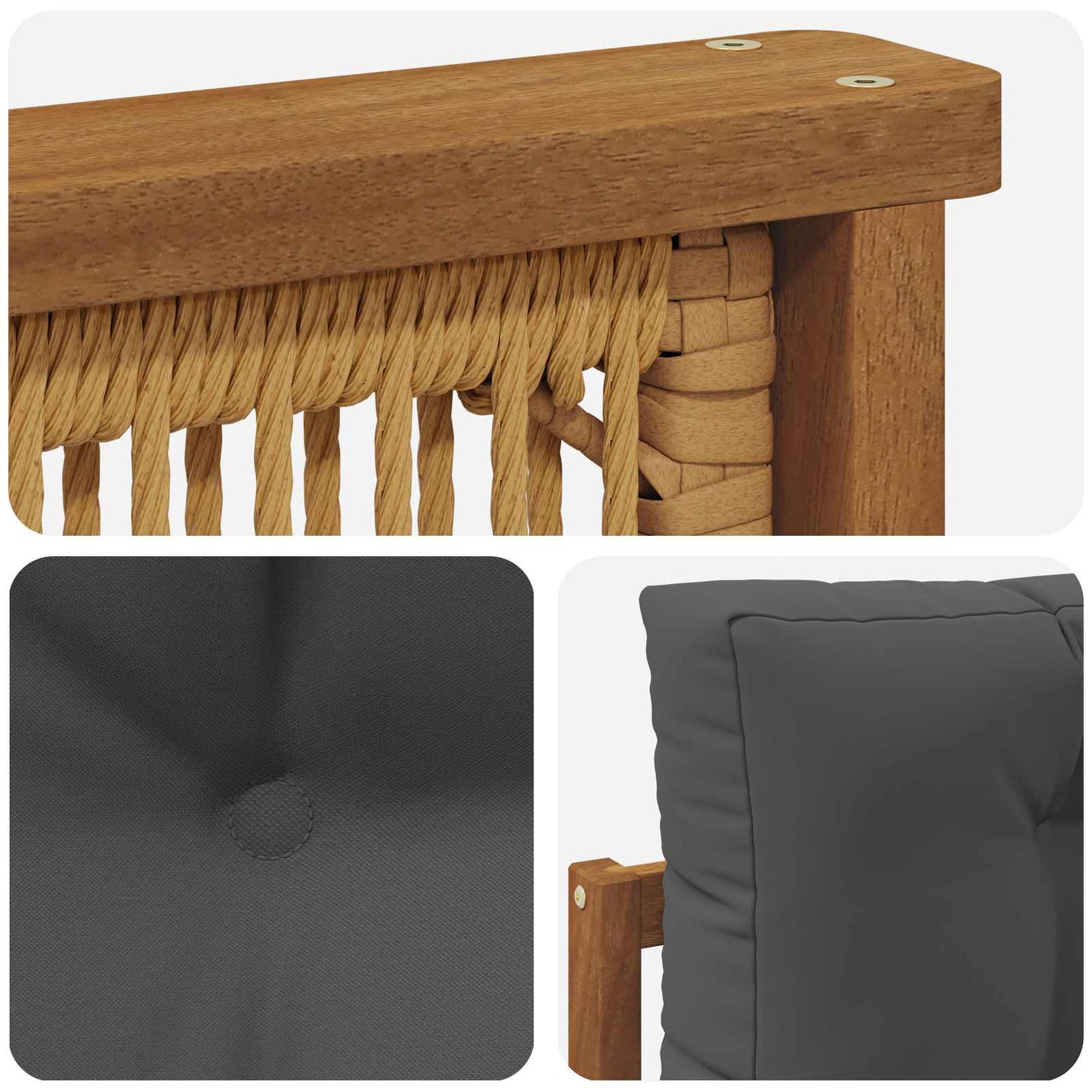 Buiten Midden Sofa Naturel Koffie touw