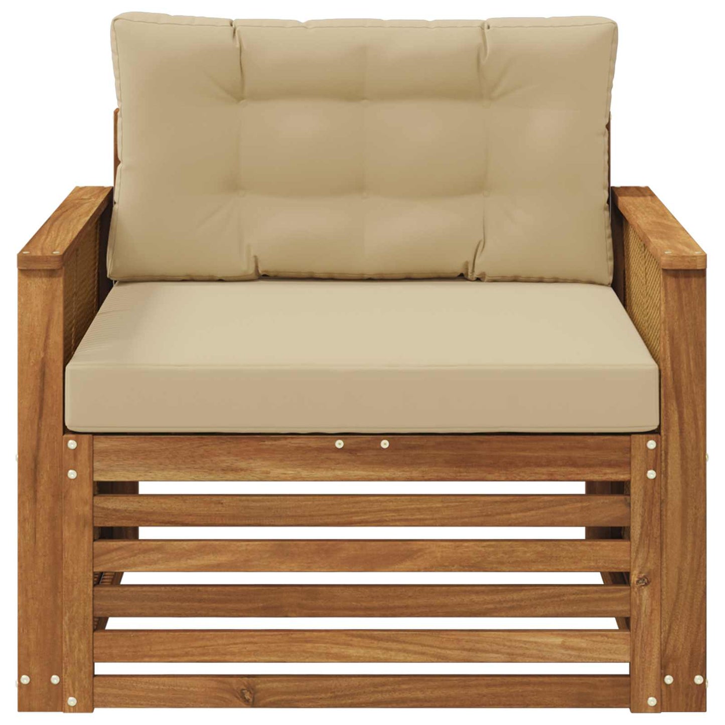 Buiten Midden Sofa Massief Acaciahout Naturel Koffie touw