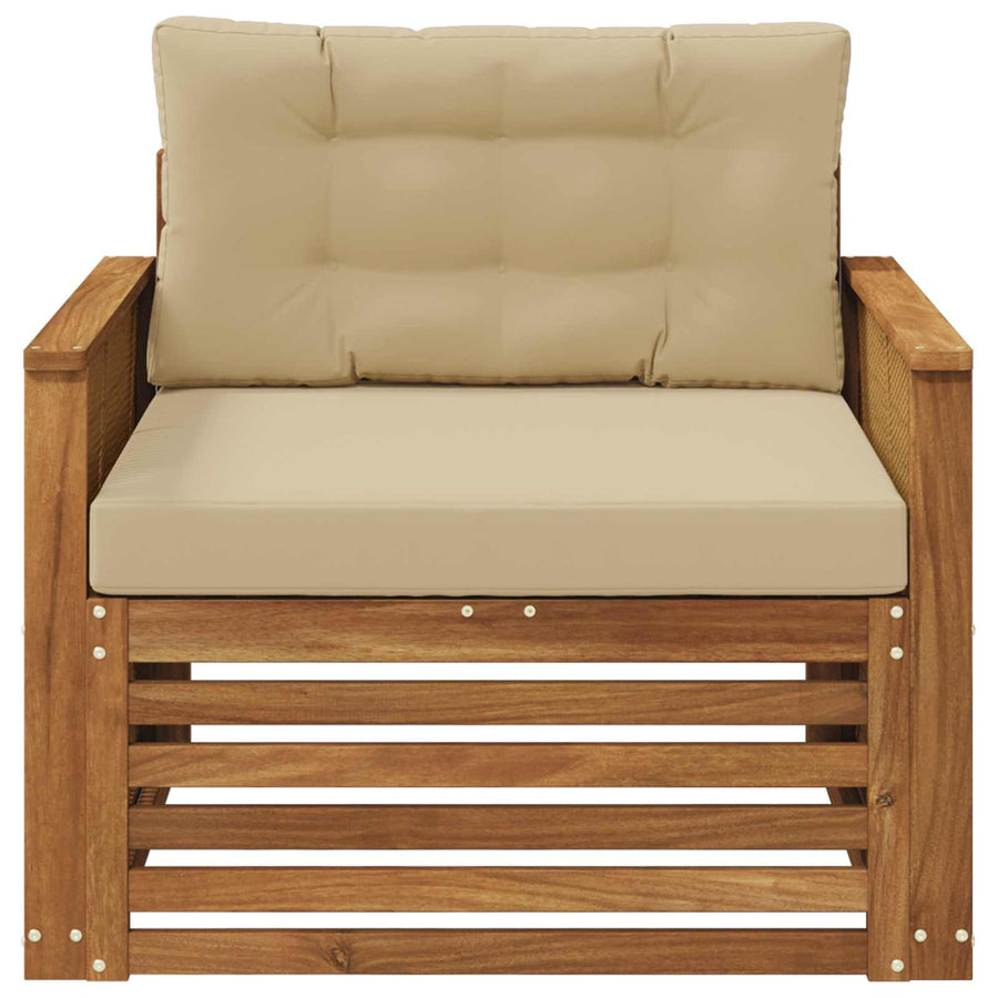 Buiten Midden Sofa Massief Acaciahout Naturel Koffie touw