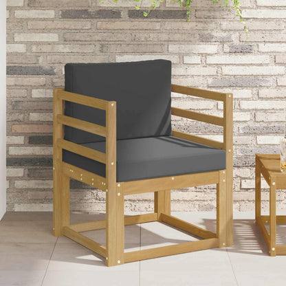 2 Stuk Buiten bankenset Polyester Wit en Anthraciet