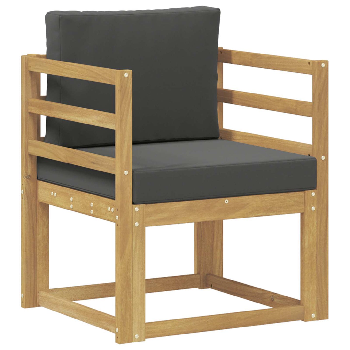 2 Stuk Buiten bankenset Polyester Wit en Anthraciet