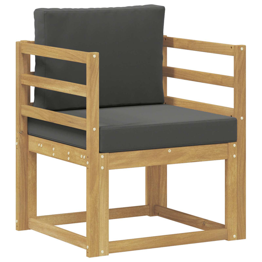 2 Stuk Buiten bankenset Polyester Wit en Anthraciet