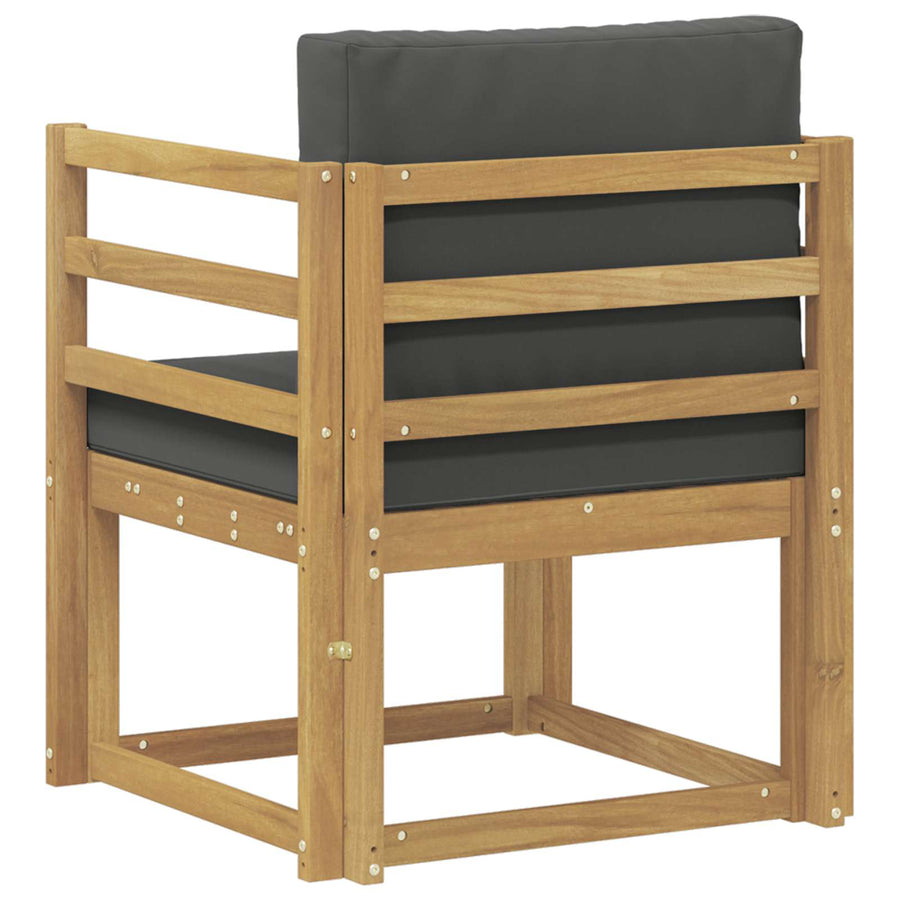 2 Stuk Buiten bankenset Polyester Wit en Anthraciet
