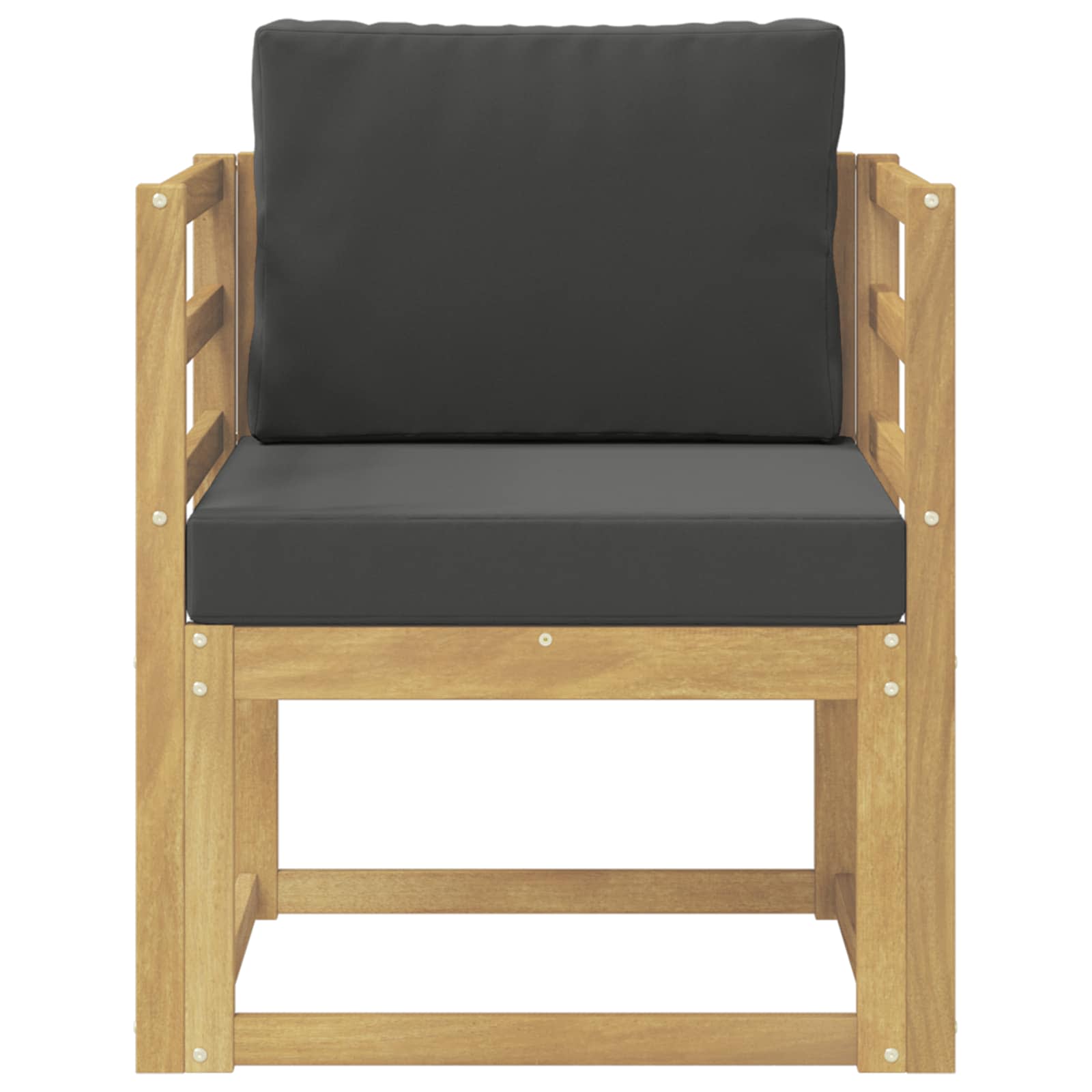 2 Stuk Buiten bankenset Polyester Wit en Anthraciet