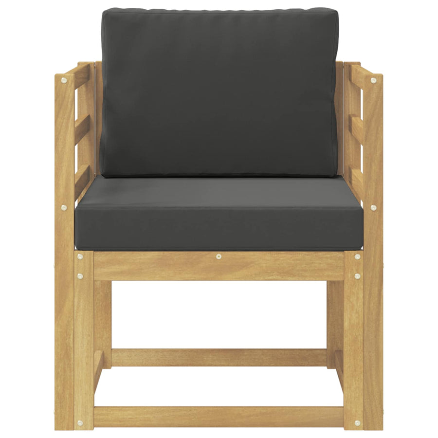 2 Stuk Buiten bankenset Polyester Wit en Anthraciet