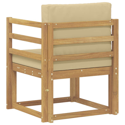 2 Stuk Buiten bankenset Polyester Wit en Beige
