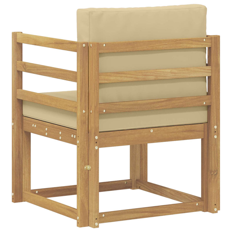 2 Stuk Buiten bankenset Polyester Wit en Beige