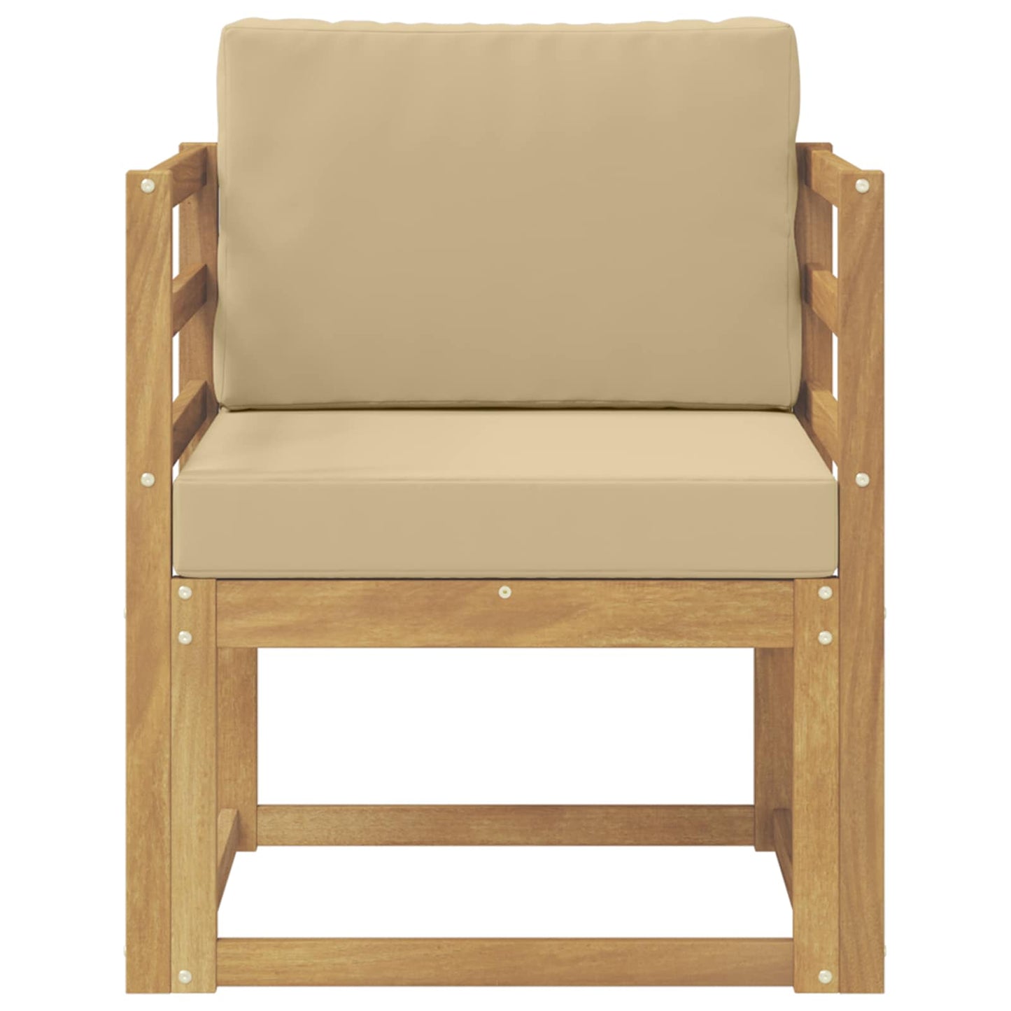 2 Stuk Buiten bankenset Polyester Wit en Beige
