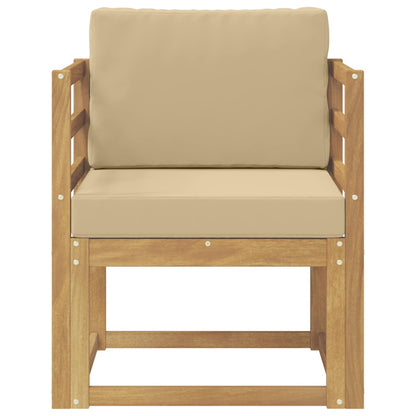 2 Stuk Buiten bankenset Polyester Wit en Beige
