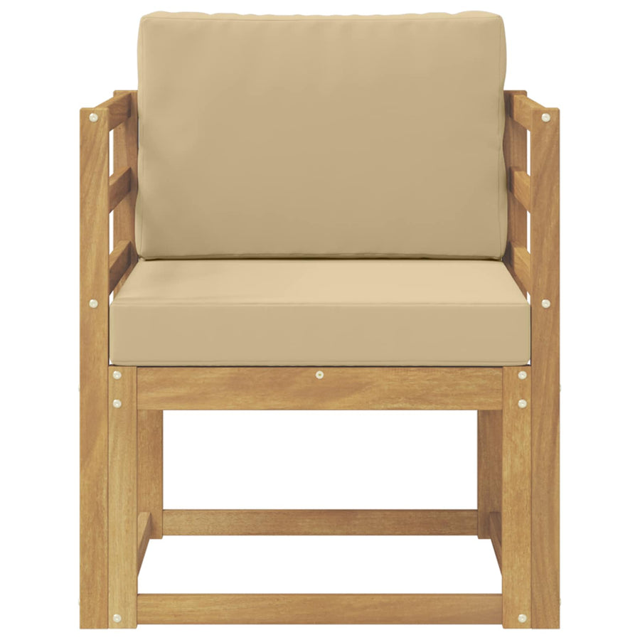 2 Stuk Buiten bankenset Polyester Wit en Beige