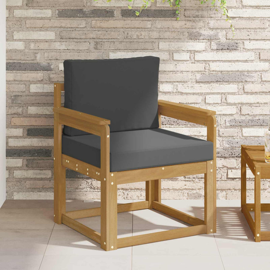 2 Stuk Buiten bankenset Polyester Wit en Anthraciet