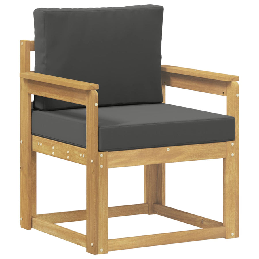2 Stuk Buiten bankenset Polyester Wit en Anthraciet