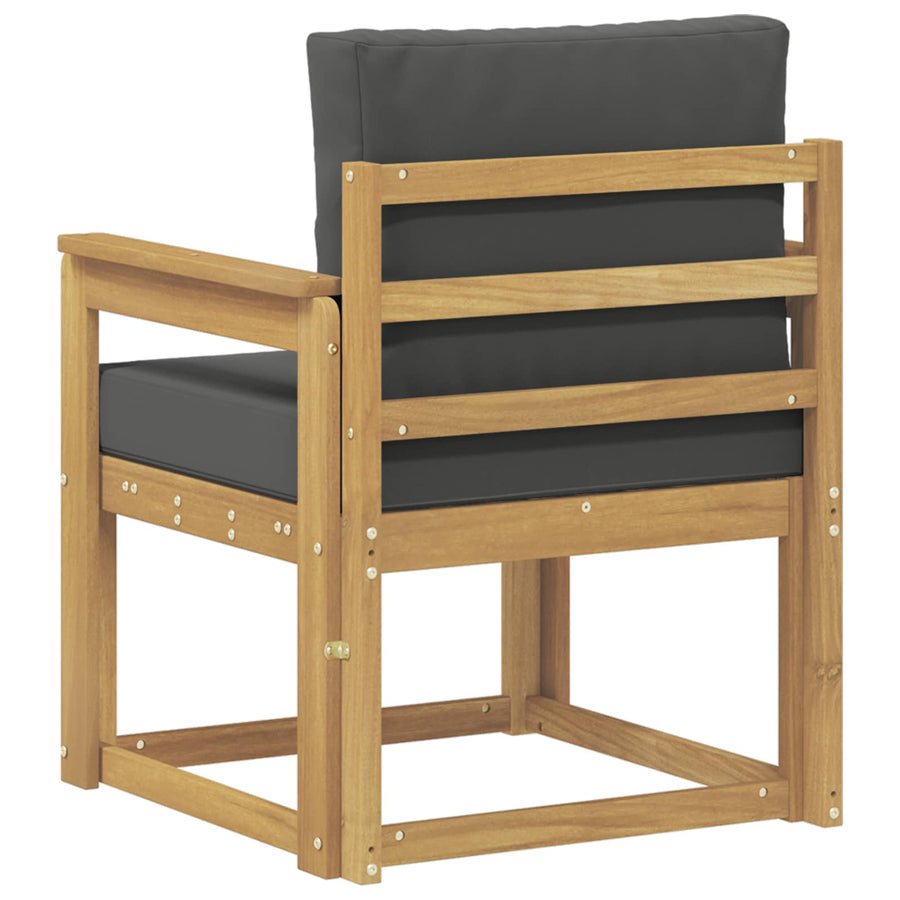 2 Stuk Buiten bankenset Polyester Wit en Anthraciet