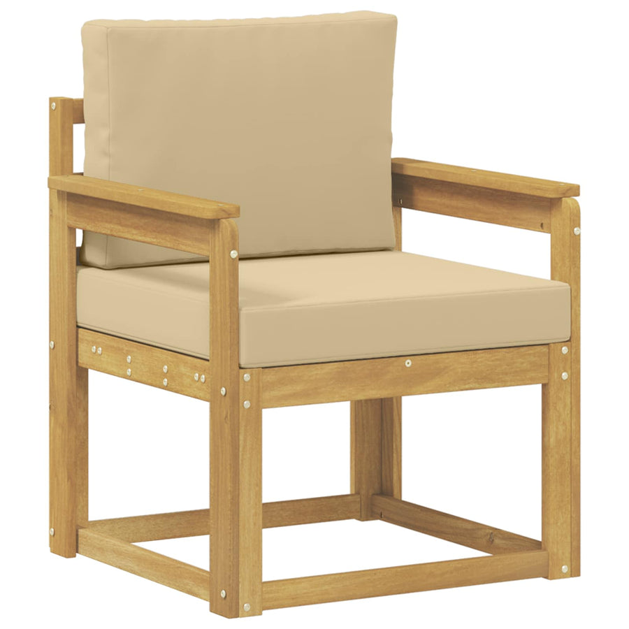 2 Stuk Buiten bankenset Polyester Wit en Beige