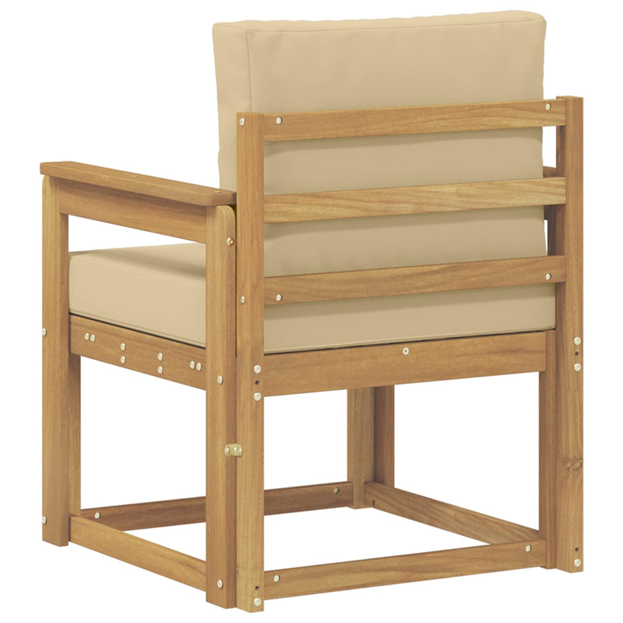 2 Stuk Buiten bankenset Polyester Wit en Beige