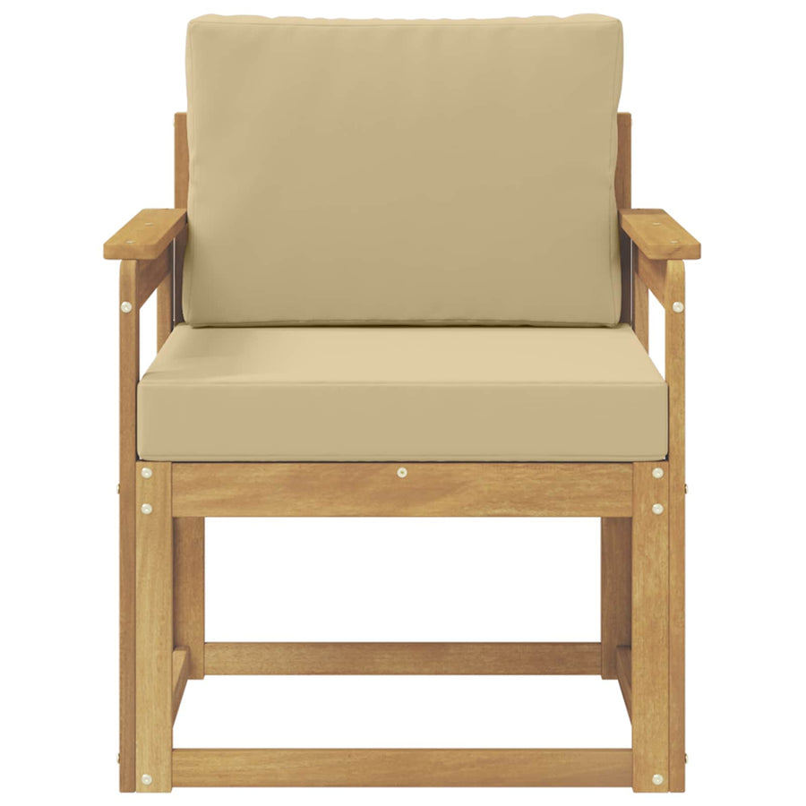 2 Stuk Buiten bankenset Polyester Wit en Beige