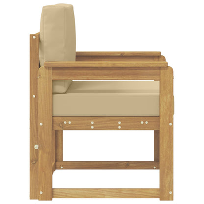 2 Stuk Buiten bankenset Polyester Wit en Beige