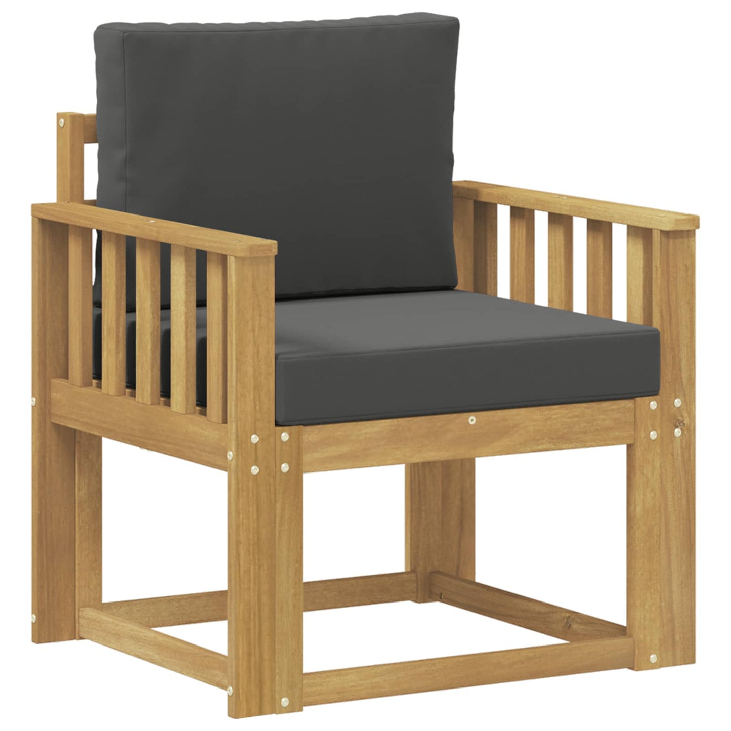 2 Stuk Buiten bankenset Polyester Wit en Anthraciet