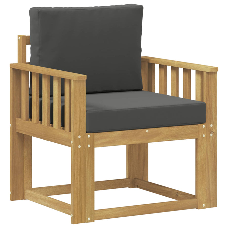 2 Stuk Buiten bankenset Polyester Wit en Anthraciet