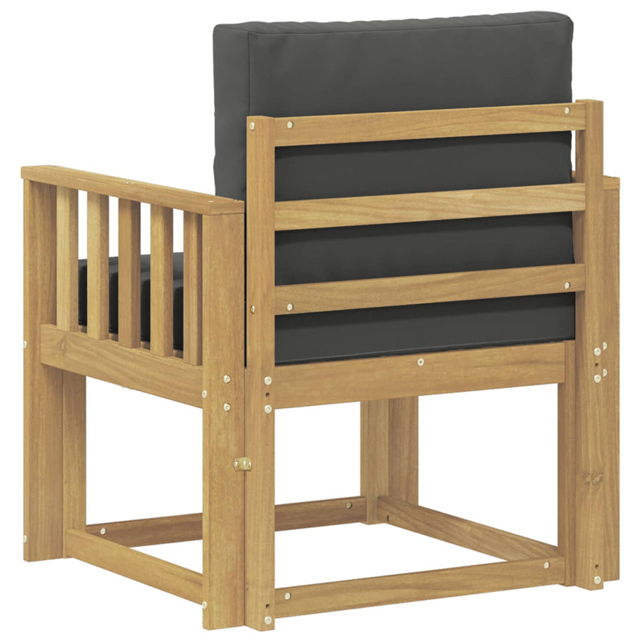 2 Stuk Buiten bankenset Polyester Wit en Anthraciet