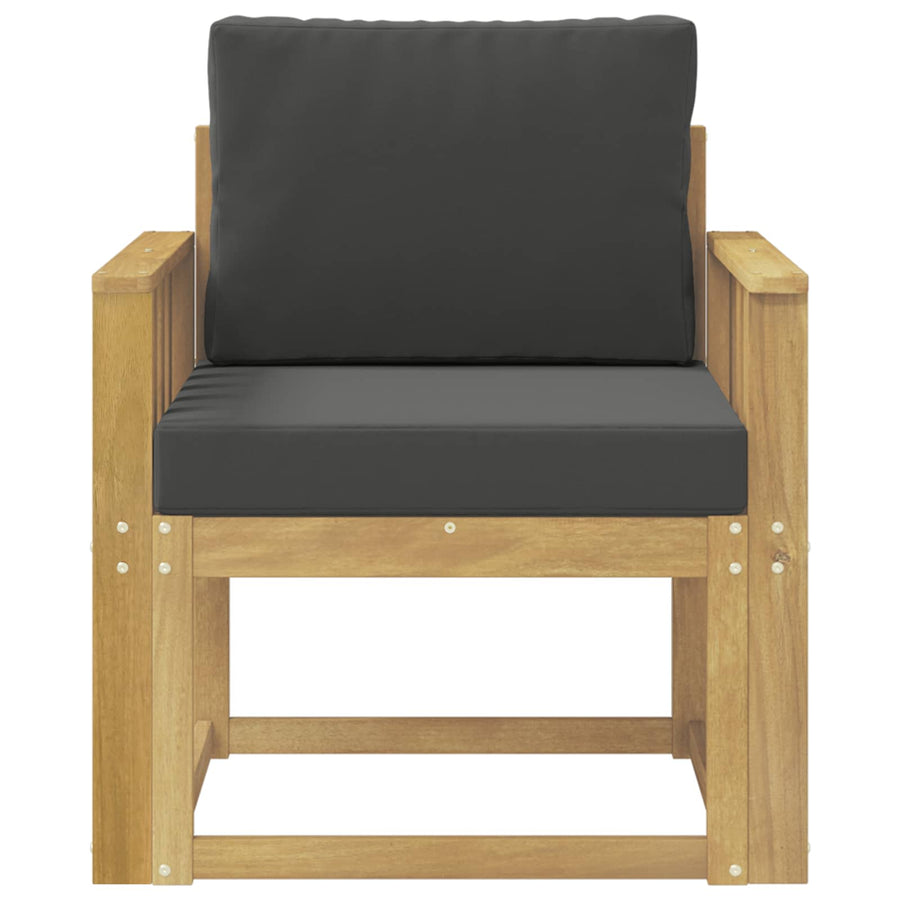 2 Stuk Buiten bankenset Polyester Wit en Anthraciet