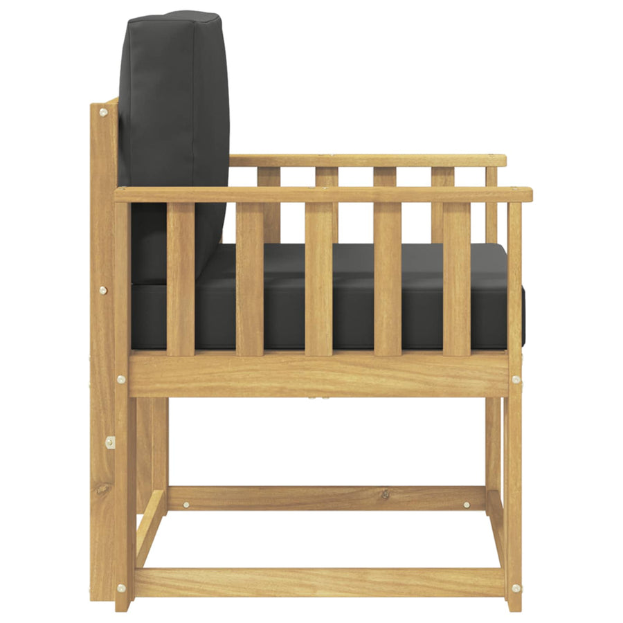 2 Stuk Buiten bankenset Polyester Wit en Anthraciet