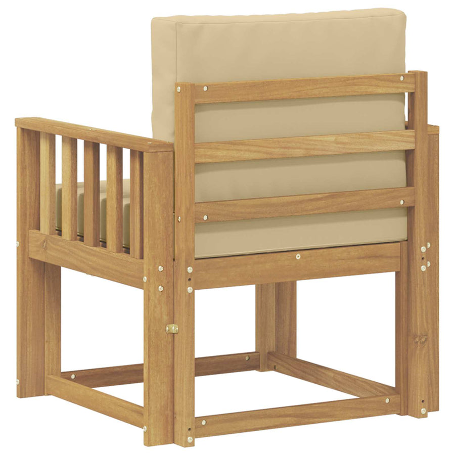 2 Stuk Buiten bankenset Polyester Wit en Beige