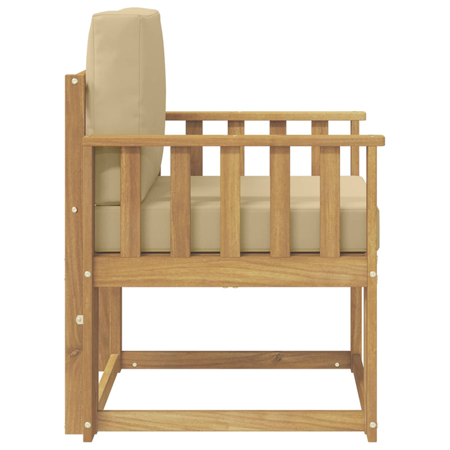 2 Stuk Buiten bankenset Polyester Wit en Beige