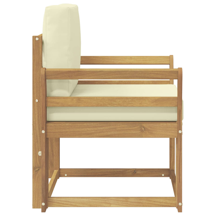 2 Stuk Buiten bankenset Polyester Wit en Crème