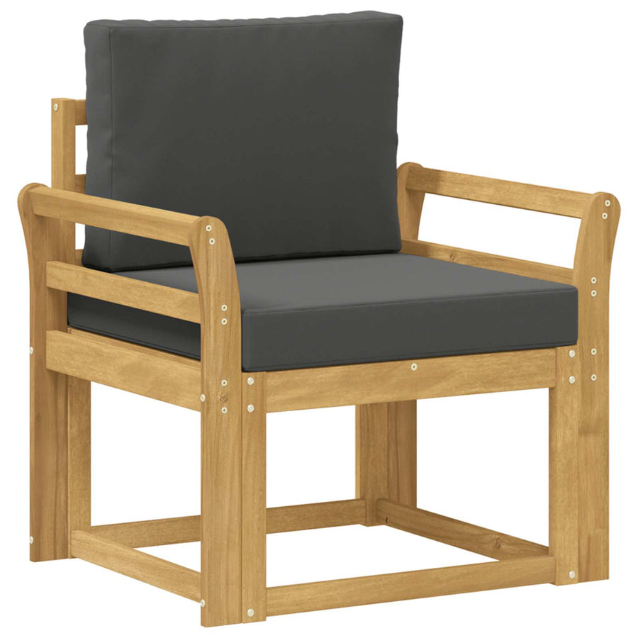 2 Stuk Buiten bankenset Polyester Wit en Anthraciet