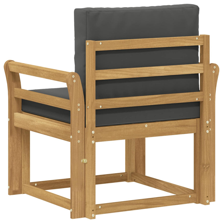 2 Stuk Buiten bankenset Polyester Wit en Anthraciet
