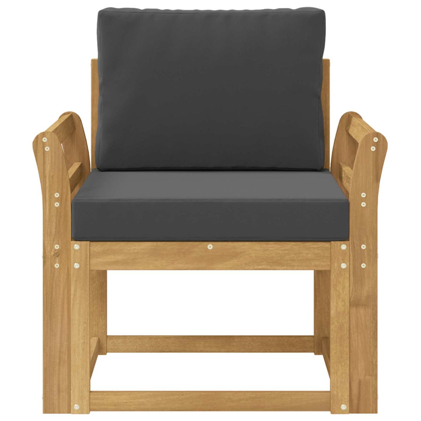2 Stuk Buiten bankenset Polyester Wit en Anthraciet