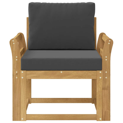2 Stuk Buiten bankenset Polyester Wit en Anthraciet