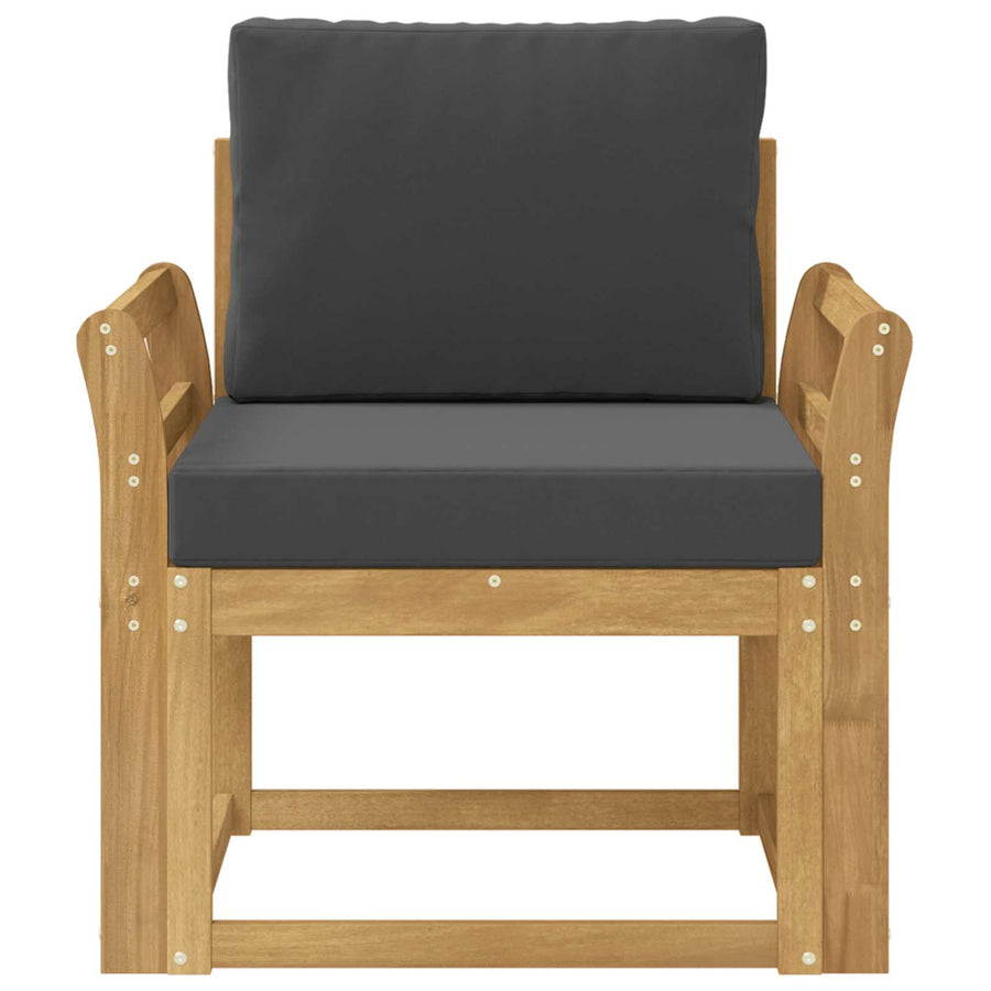 2 Stuk Buiten bankenset Polyester Wit en Anthraciet