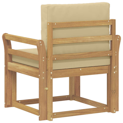 2 Stuk Buiten bankenset Polyester Wit en Beige