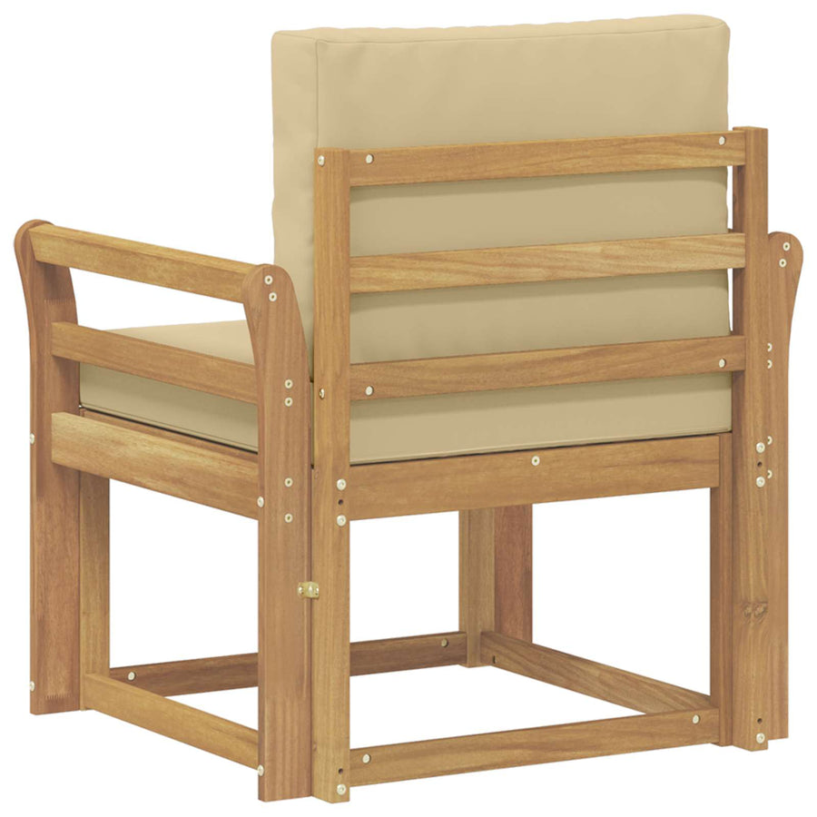 2 Stuk Buiten bankenset Polyester Wit en Beige