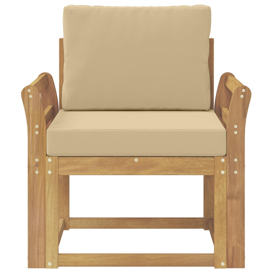 2 Stuk Buiten bankenset Polyester Wit en Beige