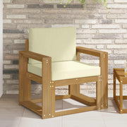 Modulaire tuinbank massief acaciahout wit crème