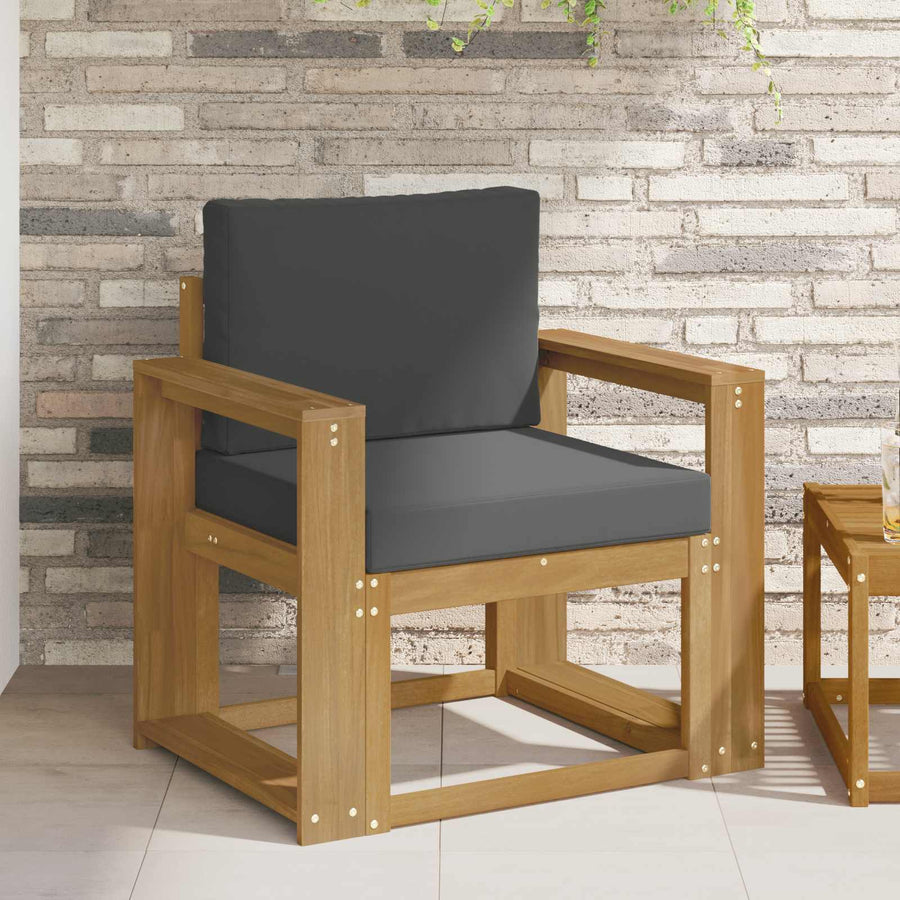 2 Stuk Buiten bankenset Polyester Wit en Anthraciet