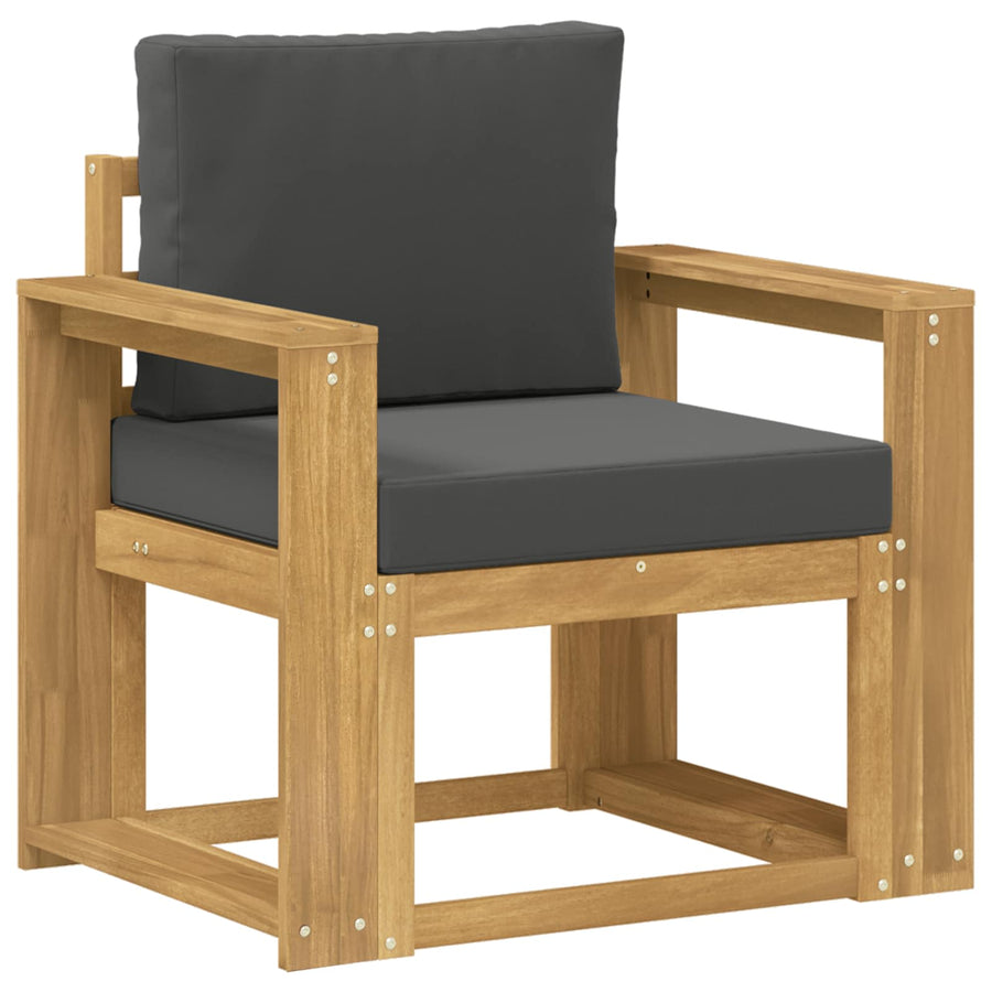2 Stuk Buiten bankenset Polyester Wit en Anthraciet