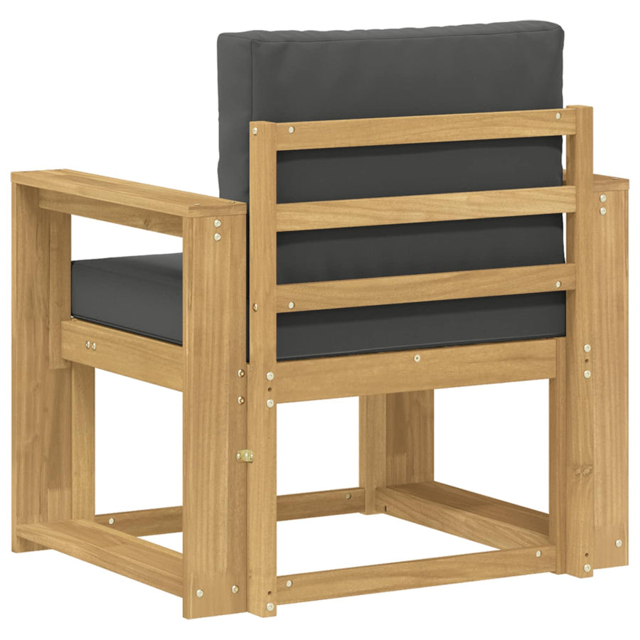 2 Stuk Buiten bankenset Polyester Wit en Anthraciet