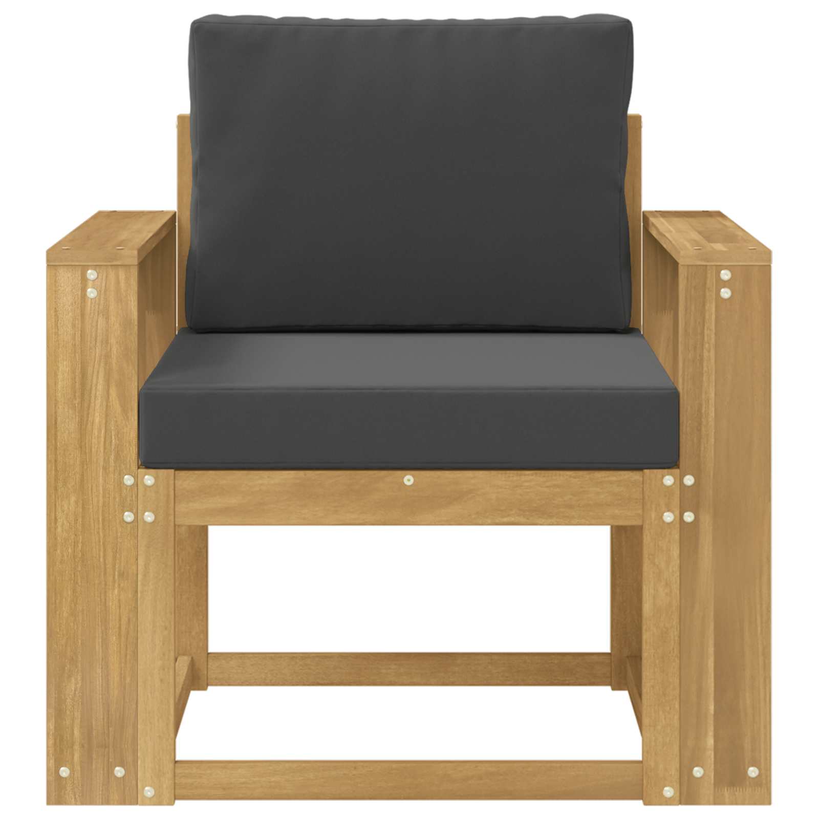 2 Stuk Buiten bankenset Polyester Wit en Anthraciet
