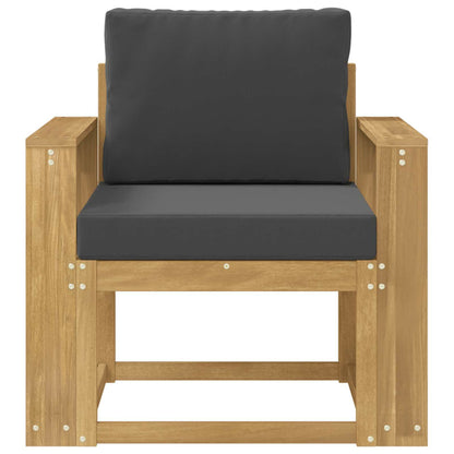 2 Stuk Buiten bankenset Polyester Wit en Anthraciet