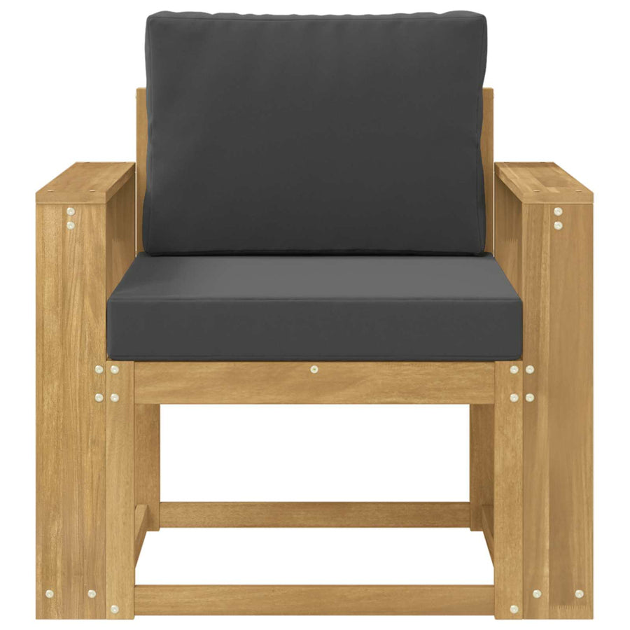 2 Stuk Buiten bankenset Polyester Wit en Anthraciet