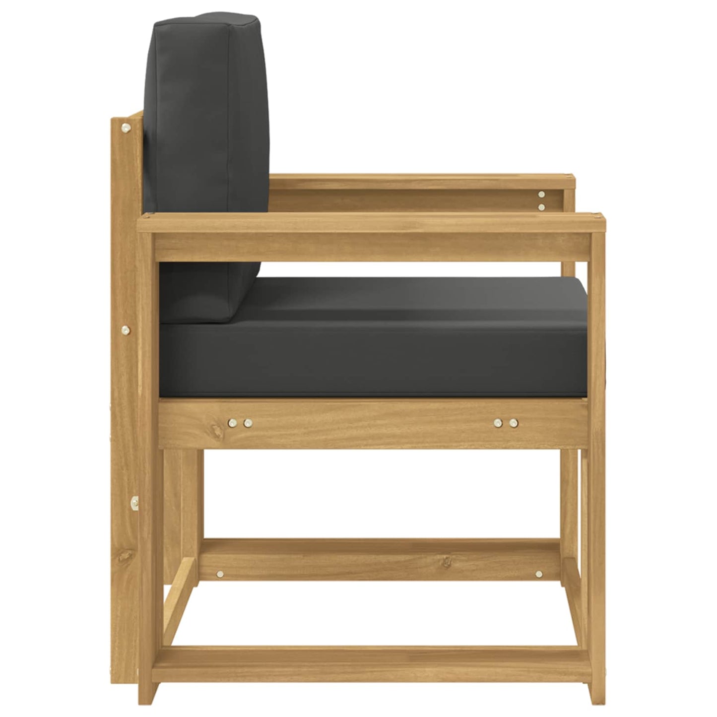 2 Stuk Buiten bankenset Polyester Wit en Anthraciet
