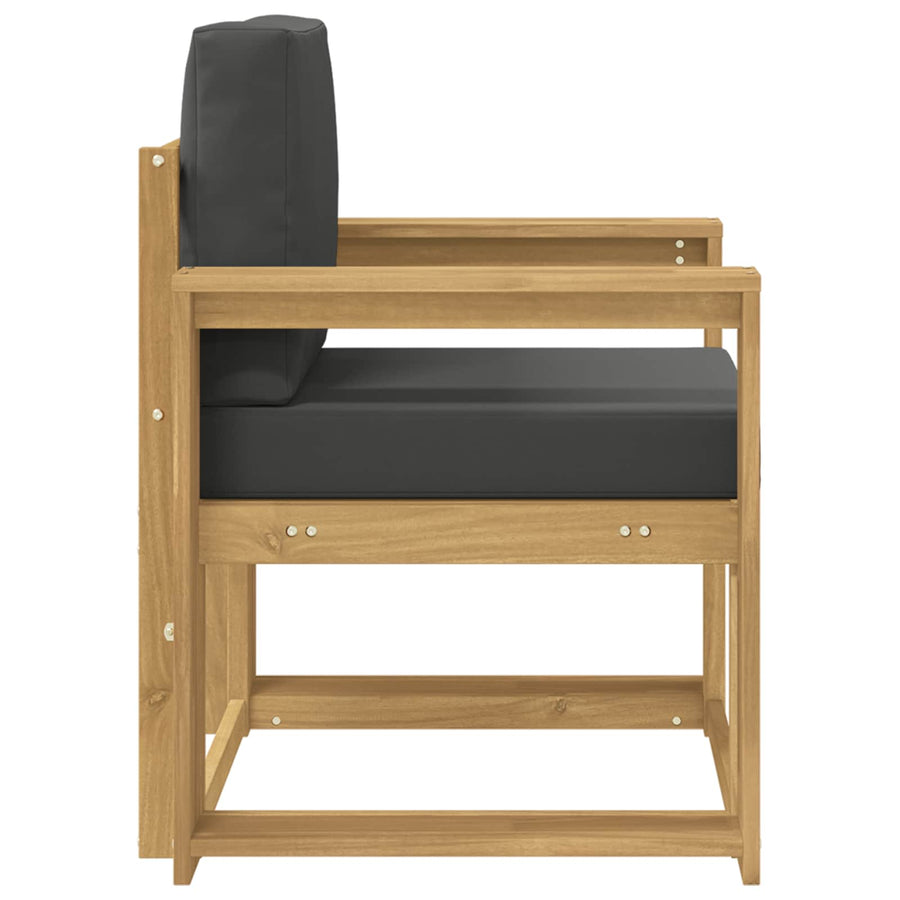2 Stuk Buiten bankenset Polyester Wit en Anthraciet
