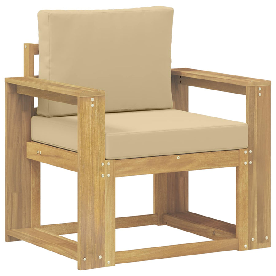 2 Stuk Buiten bankenset Polyester Wit en Beige