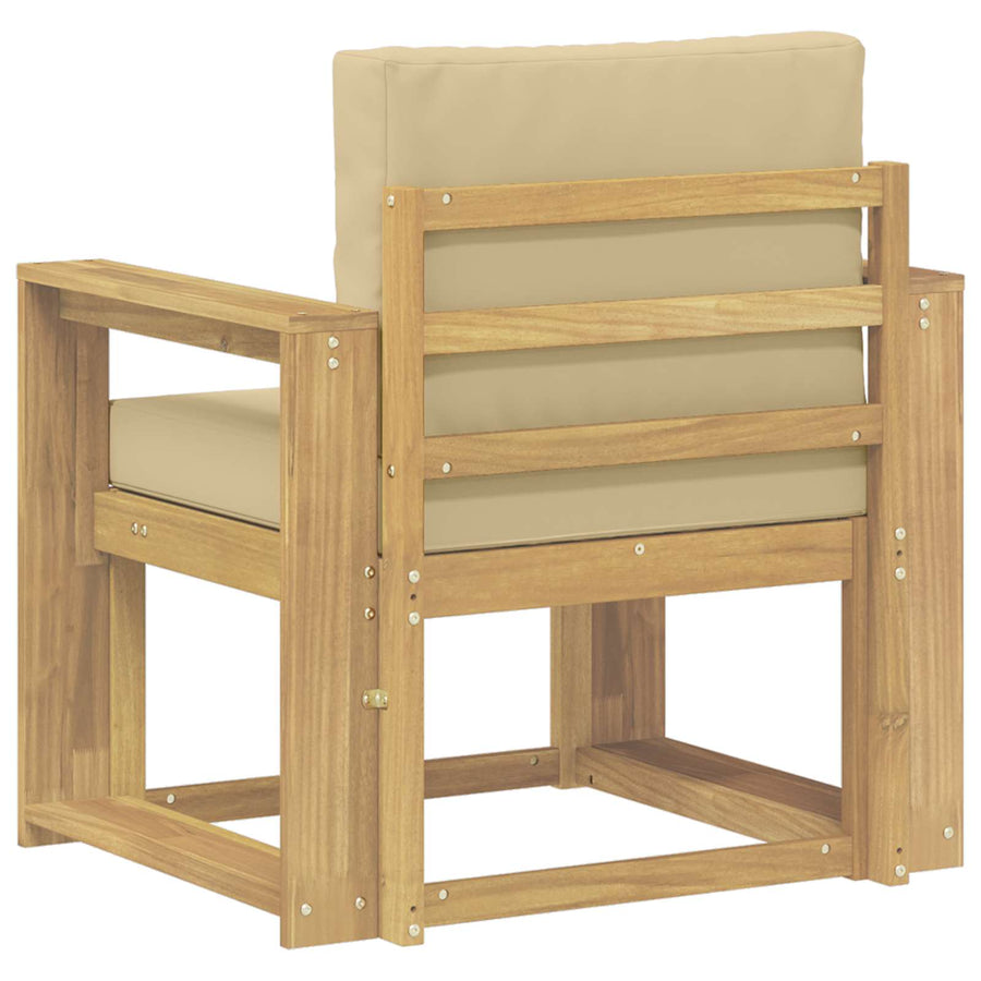 2 Stuk Buiten bankenset Polyester Wit en Beige