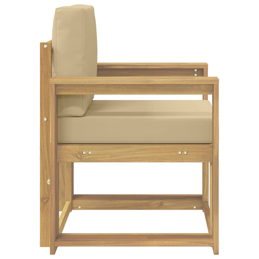 2 Stuk Buiten bankenset Polyester Wit en Beige