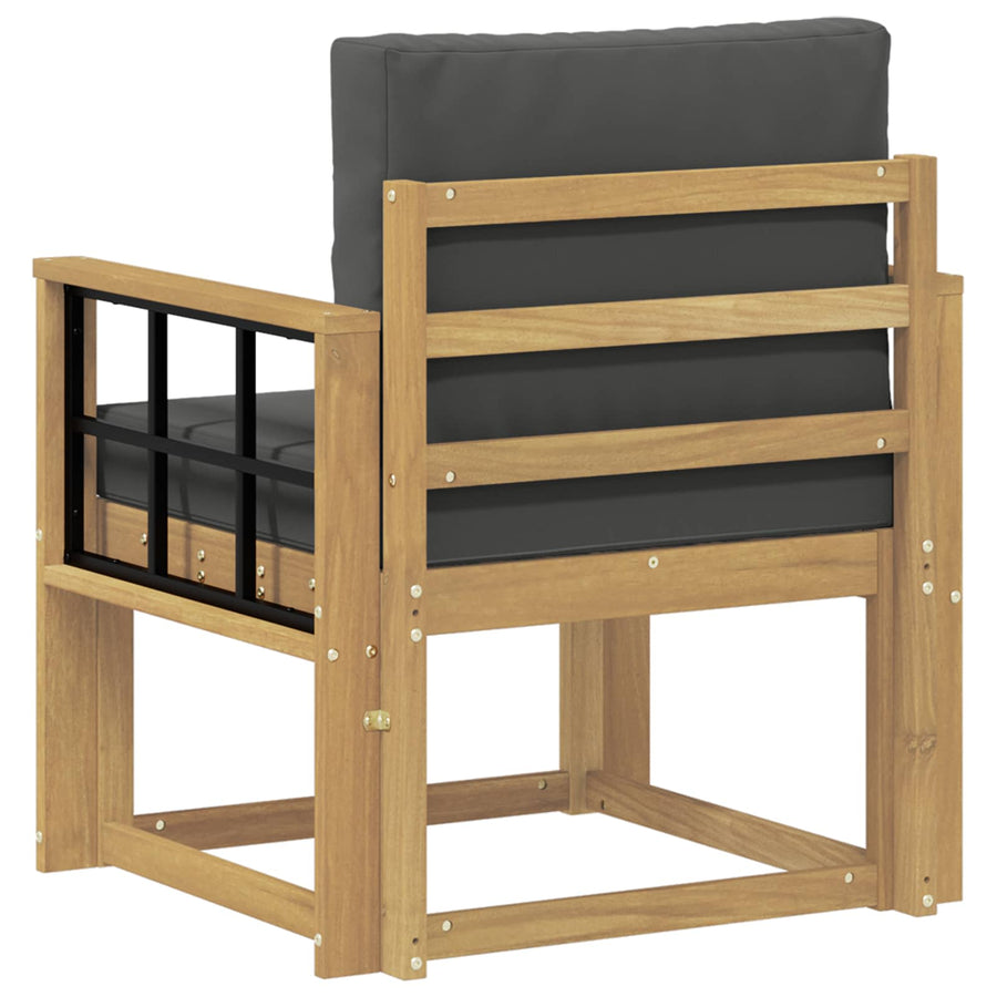 2 Stuk Buiten bankenset Polyester Wit en Anthraciet